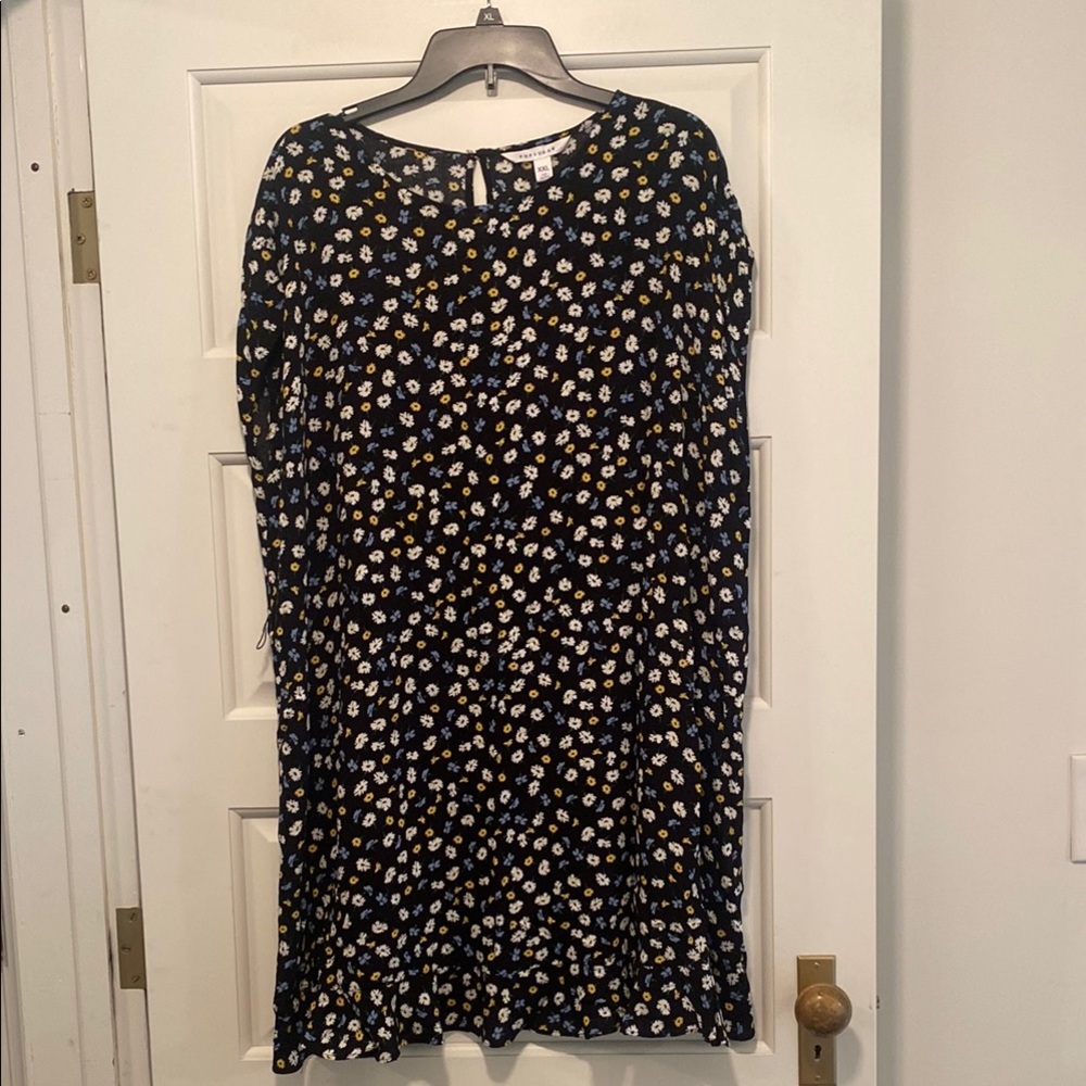 POPSUGAR Black Floral Sheath Dress